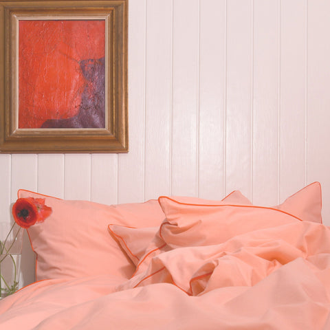 Cotton percale Bedding set- Pink